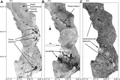 Hydrothermally altered deposits of 2014 Askja landslide, Iceland, identified by remote sensing imaging